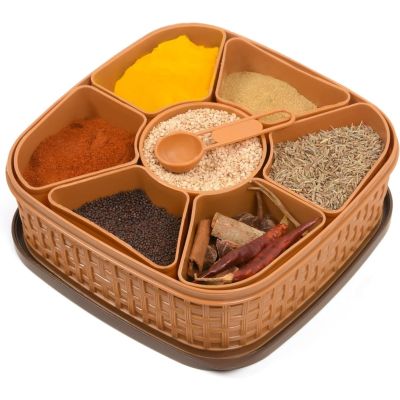 Plastic Square Spice Box (Masala Dabba)