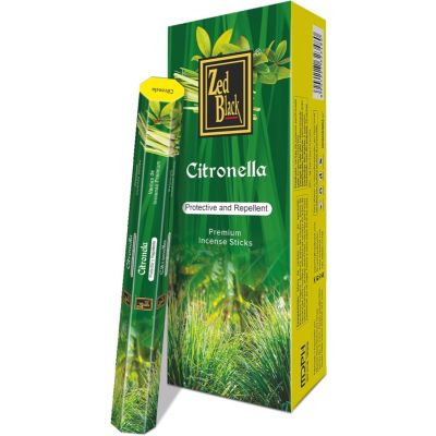 Zed Black Citronella Incense Sticks (Pack of 6)