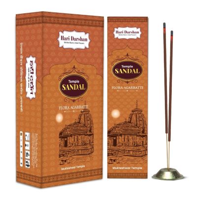 Hari Darshan Temple Sandal Incense Sticks (Pack of 12)
