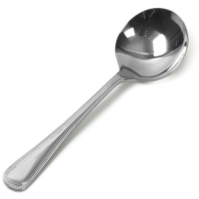 Bead Stainless Steel Mirror Finished Soup Spoon