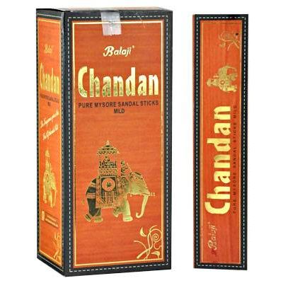 Balaji Chandan Pure Mysore Sandal Mild Incense Sticks (Pack of 12)