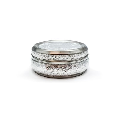 Raj Matka Dabba Container No 10 Silver Foil Finish.