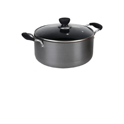 Zinel Hard Anodized Non-Stick Cookware Casserole With Glass Lid - 26 cm