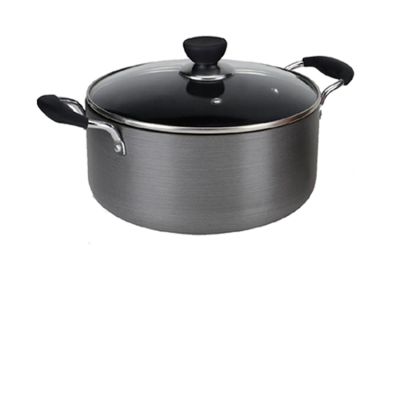 Zinel Hard Anodized Non-Stick Cookware Casserole With Glass Lid - 30 cm
