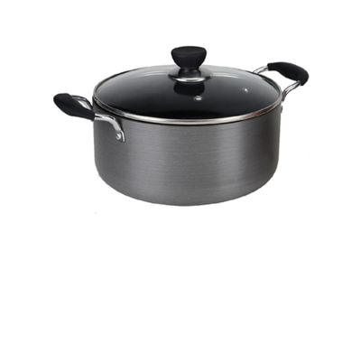 Zinel Hard Anodized Non-Stick Cookware Casserole With Glass Lid - 28 cm