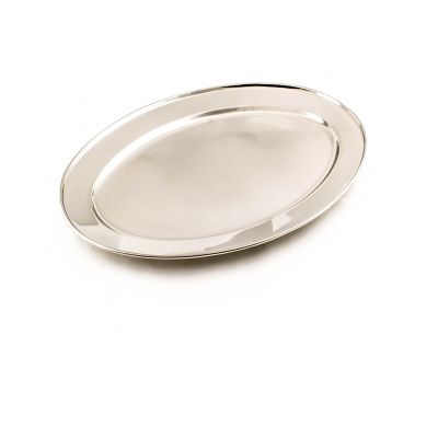 Stainless Steel Oval Meat Flat 30cm