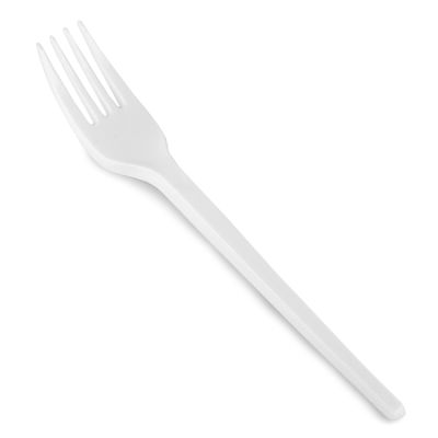 White Plastic Disposable Cutlery Forks- Pack of 100