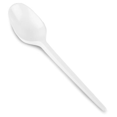 White Disposable Plastic Spoons Pack of 100