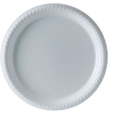 Round White Paper Plates Disposable 23cm - Pack of 100