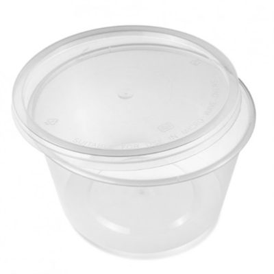 Round Container & Lid 12oz - Pack of 8