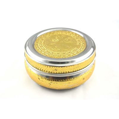 Indian Traditional Gold Mina Matka Dabba Container No.8