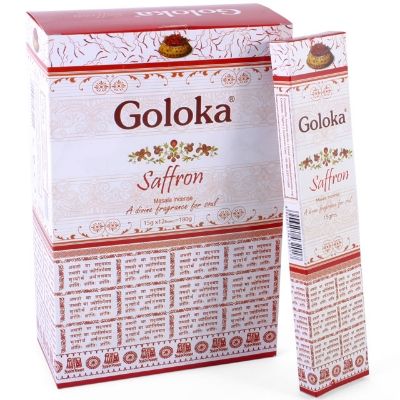 Goloka Saffron Masala Incense Sticks Pack of 12