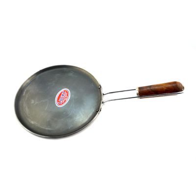 Iron Rim Dosa Tawa With Wooden Handle Size 11