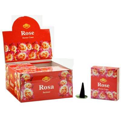 zed black Rose Incense Cones (Pack of 12)