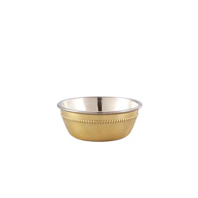 Beaded Katori Brass Handi 3.5"