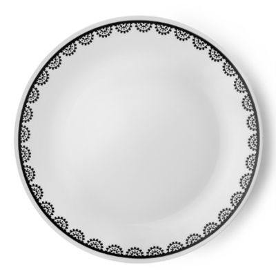 Corelle Black & White 3 (Lace) Dinner Plate - 26cm