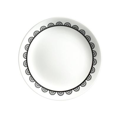 Corelle Black & White 3 (Lace) Luncheon Plate - 22cm