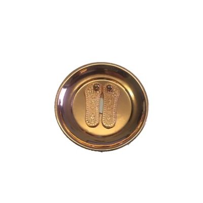 Paduka On Plate - Copper Colour