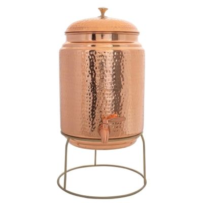 Copper Hammered Design Water Tank-5 Liters