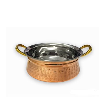 Copper Handi With Brass Handle No 3