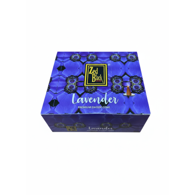 Zed Black Lavender Incense Cones (Pack of 12)