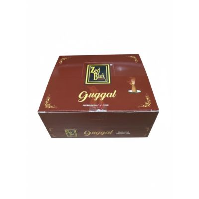 Zed Black Guggal Dhoop Cones (Pack Of 12)
