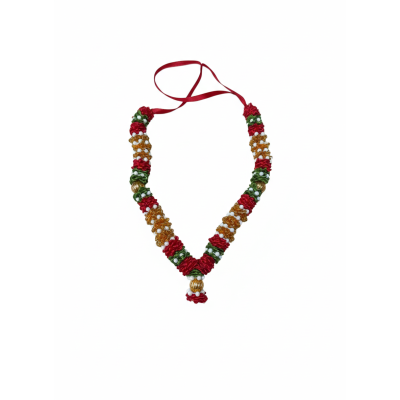 Satin Haar - Medium - Red/Green