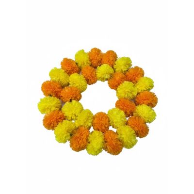 Pom Pom Ladi Big Dark Orange & Yellow 1pc