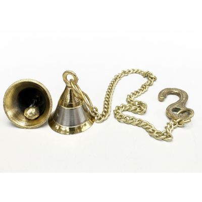 Brass Hanging Bell With Chain 