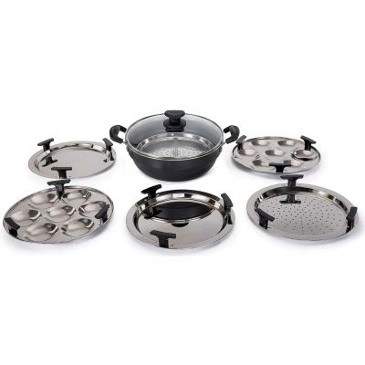 Hard Anodised Multi Kadai 3 in 1