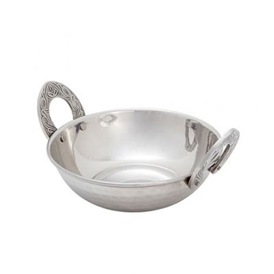 Stainless Steel Double Wall Hammer Kadai 13cm