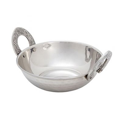 Stainless Steel Double Wall Hammer Kadai 15cm