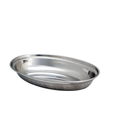 Stainless Steel Hammered Vegetable Dish (Oval) No 1 - 18.5cm