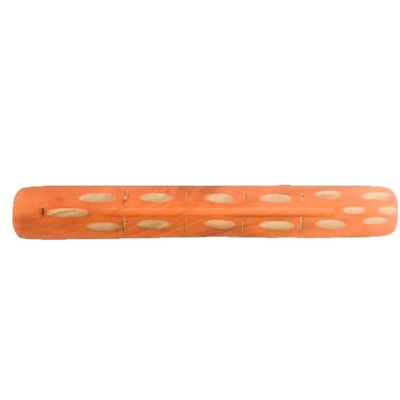 Wooden Flat Incense Stand - Orange