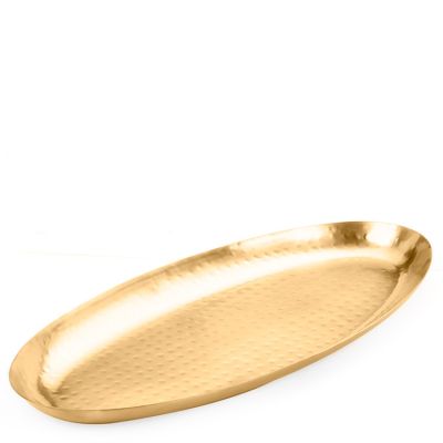 Oval Vintage Brass Effect Deluxe Platter - Large