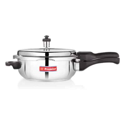 Premier Comfort Stainless Steel Large Pan Pressure Cooker 6L-liquid vol 4.8L