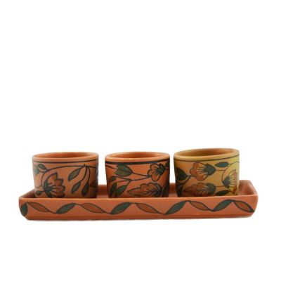 Clay Pickle Set (3 Compartment)
