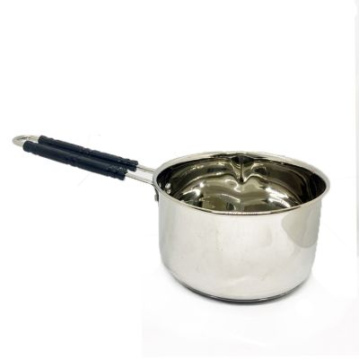 Stainless Steel Milk Pan with Pouring Lips - Size 16 cm