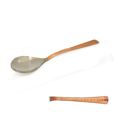 Copper Hammered Textured Handle Serving Spoon No 20