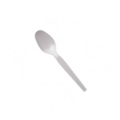 White Disposable Plastic Teaspoons Pack of 100