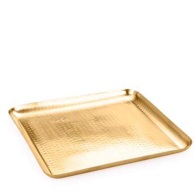 Square Vintage Brass Effect Deluxe Platter - Large