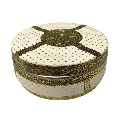 Decorated Dabba Big No 7 - White