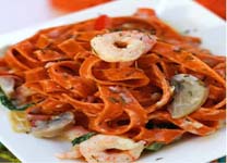 Chilli Tagliatelle with Prawns and Cream (For Veggie Option Omit the Prawns)