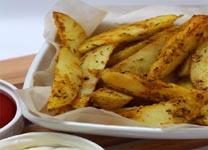 Potato Wedges Served With Garlic Mayonnaise