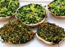 Mushrooms Stuffed With Parsley Breadcrumbs
