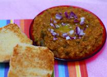 Pav Bhaji (Without Potatoes) Classic Indian Roadside Dish