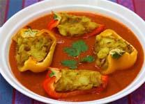 Stuffed Peppers in Rich Tomato Gravy